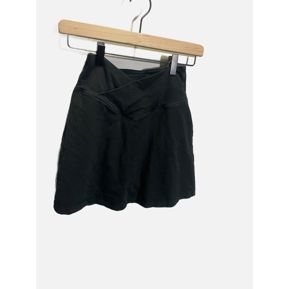Victoria's Secret PINK Black Crossover V-Front Athletic Skort Women Small